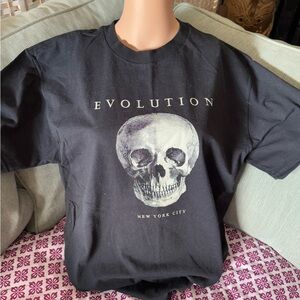 Vintage Skull Evolution Natural History Museum New York T-Shirt Size L